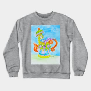 Alice inside the Tea Pot Crewneck Sweatshirt